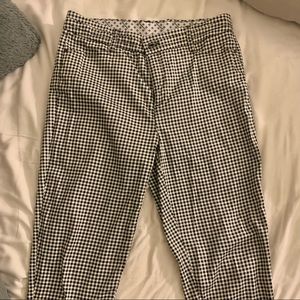 Black and white checkered capris